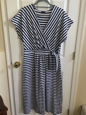 Talbots striped jersey knit dress